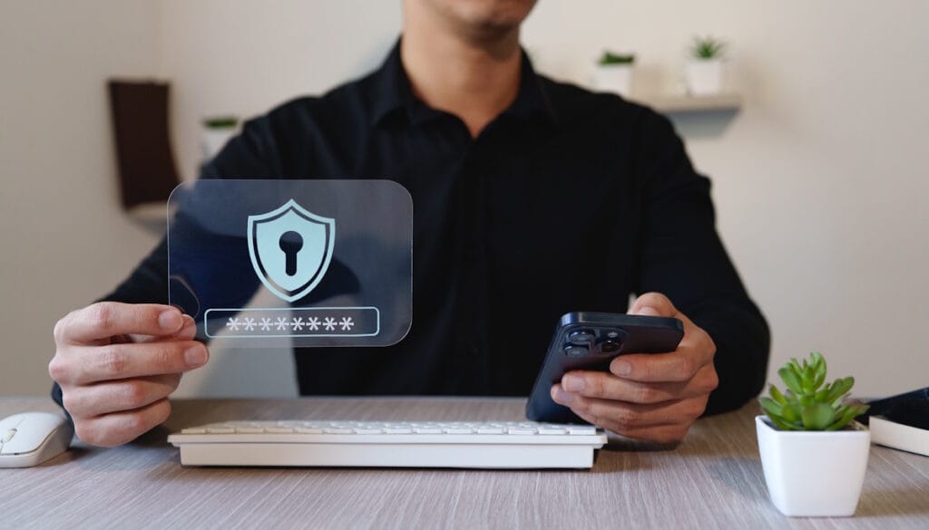 Image symbolisant la sécurité TPE professionnelle